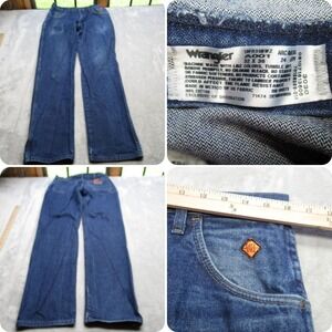 Wrangler FR Jeans Mens 32X35 Dark Wash Flame Resistant Relaxed Fit Straight Work